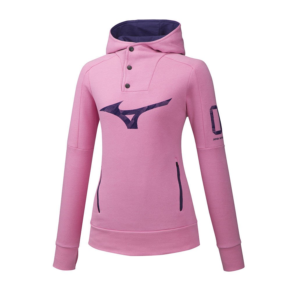 Womens Mizuno Heritage Hoodie Pink Philippines (KBVQTZ345)